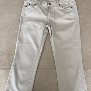 J Crew Matchstick Capris Off-White Pants Woman’s Size 31